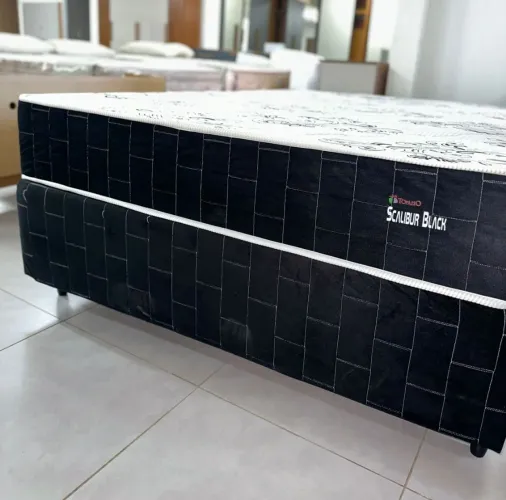Cama box molas ensacadas Black 138x188