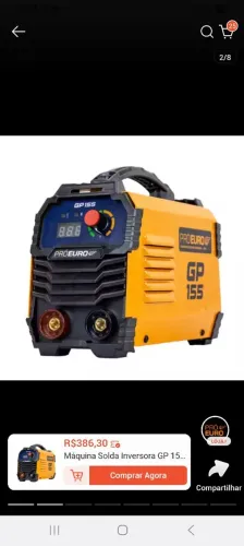 Máquina solda Pro Euro 155 Nova sem uso
