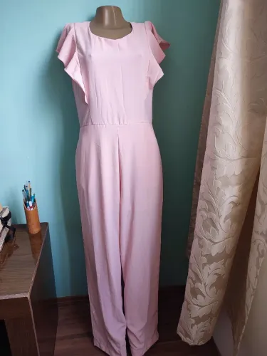 Macacão longo feminina rosa 