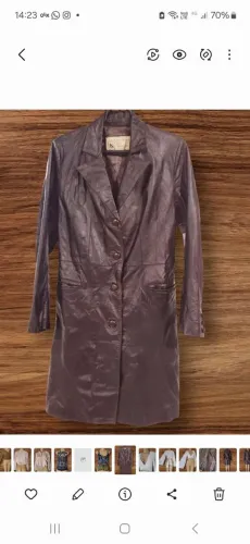 Casaco de couro feminino P