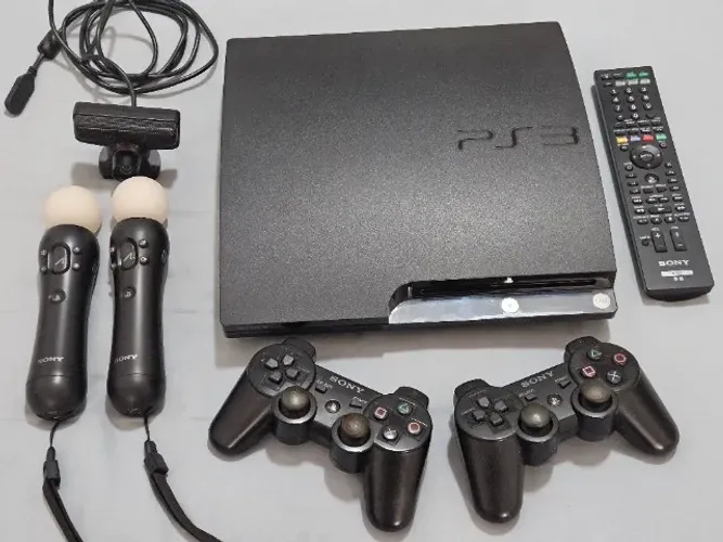 PS3 PlayStation 3 | 298GB + Move + Controles + Jogos