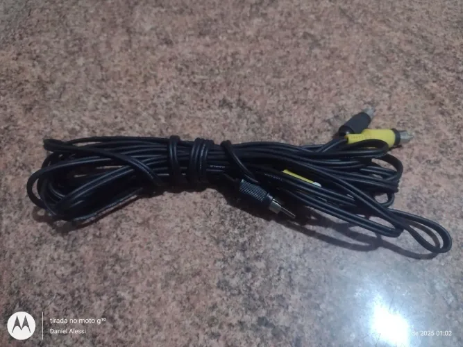 Cabo RCA p/ RCA, pontas duplas 08 metros várias utilidades para Aparelhos Eletrônicos.