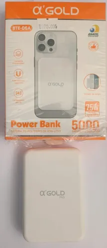 Powerbank Carregador por Indução Portátil 5000mah - AGOLD
