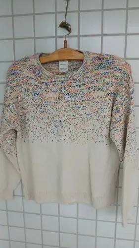 Suéter de tricô colorido da zara