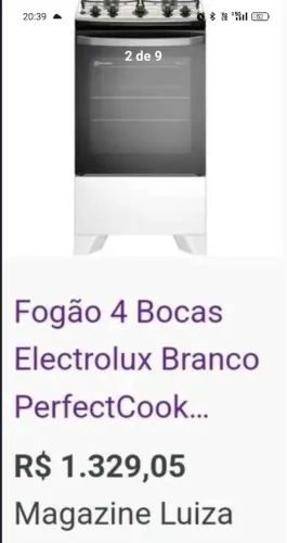 ELECTROLUX GÁS ENCANADO 4 BOCAS 6 PEÇAS NOVAS REVISADO Com PORTA PANELA