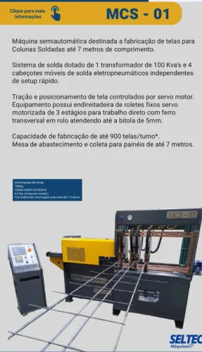 Vendo máquina para fabricar tela de coluna