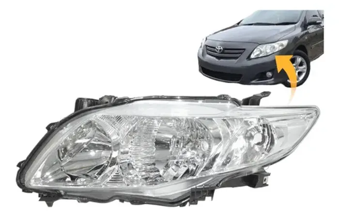 Farol Toyota Corolla 2012 2013 2014 Lado Esquerdo Cromado