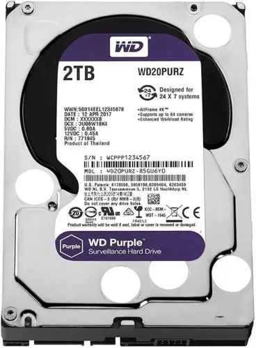 HD 2 TB WD PURPLE  NOVO LACRADO!!