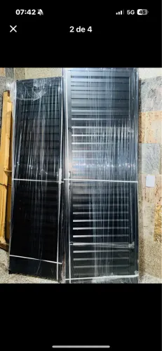 Portas de alumínio preto 60cm, 70cm ou 80cm - Queima de Estoque!