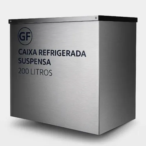 Caixa Refrigerada de Água Suspensa 200 Litros inox ( Tipo Escolar)