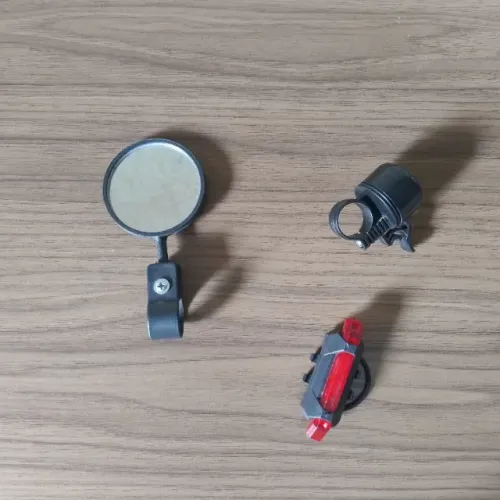 Kit bicicleta sinalizador, retrovisor e buzina