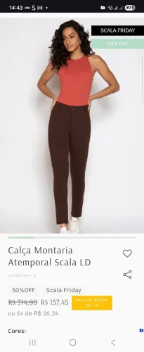 Calça Scala montaria elastano G