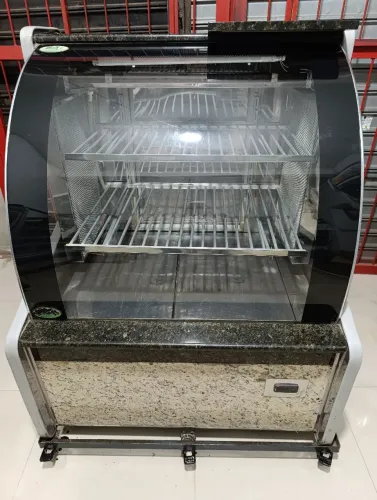 Balcão Seco/Refrigerado luxo Pedra  e Aço Inox 