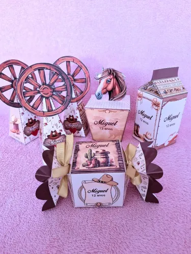 Festa Country caixinhas personalizadas pra lembrancinha 