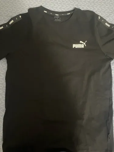 Camiseta Puma Masculina Preta com Detalhes