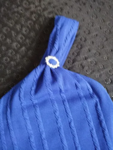 Vestido mula manca azul caneta