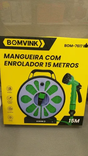 Mangueira com Enrolador 15 Metros - Bomvink