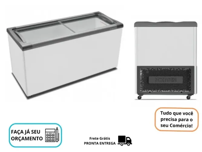 Freezer Metalfrio Tampa de Vidro 127/220V 490L
