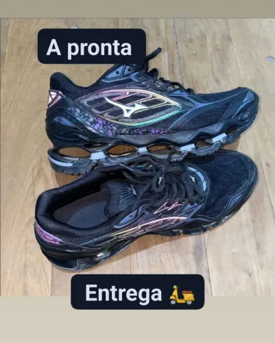  Entrega já! Tênis Mizuno Wave Prophecy 6 - Preto camaleão 