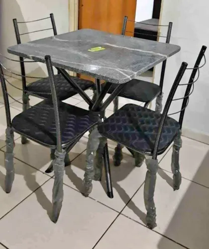 Mesa 4 Cadeiras de Pedra Nova na Caixa SÓ R$549 Entrega grátis