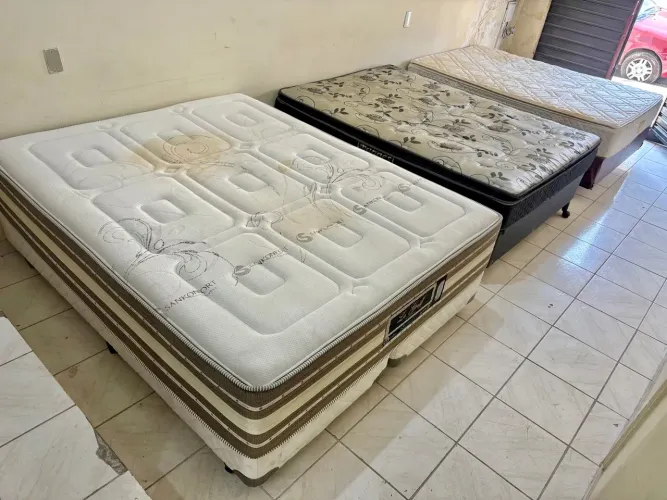 Cama box de casal , cama de casal , conjunto box
