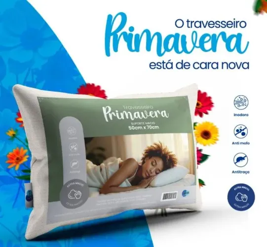 Travesseiro Primavera 50x70cm - Suporte Macio