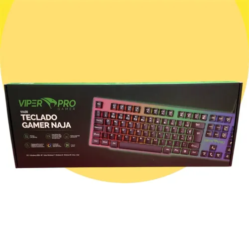 Teclado semi mecânico gamer naja original viper pro