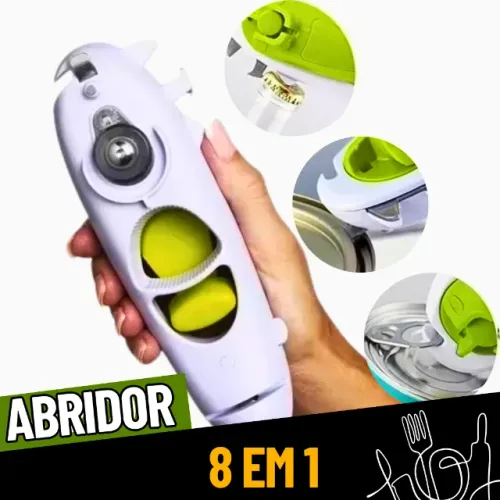 Abridor Universal 8 Em 1 - Latas, Garrafas, Saches _ CS423