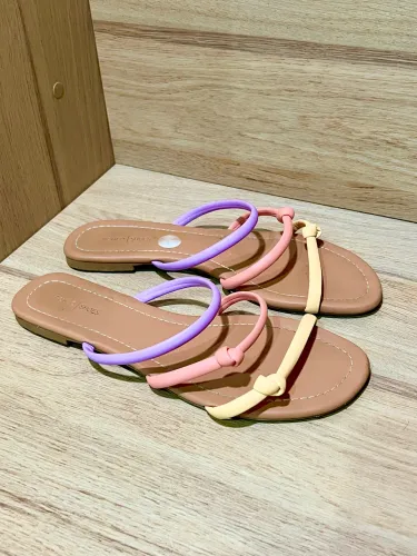 37/38 Sandália Rasteira Tiras Finas Riachuelo