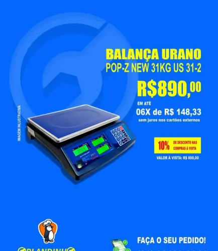 Balança Urano POP-Z New 31Kg US 31-2 - R$890,00
