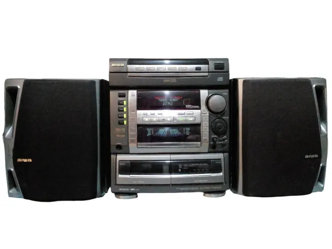 Mini System Aiwa original C/caixas de som 