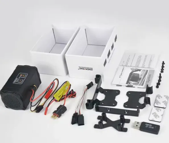 Simulador som motor para automodelos crawler truck