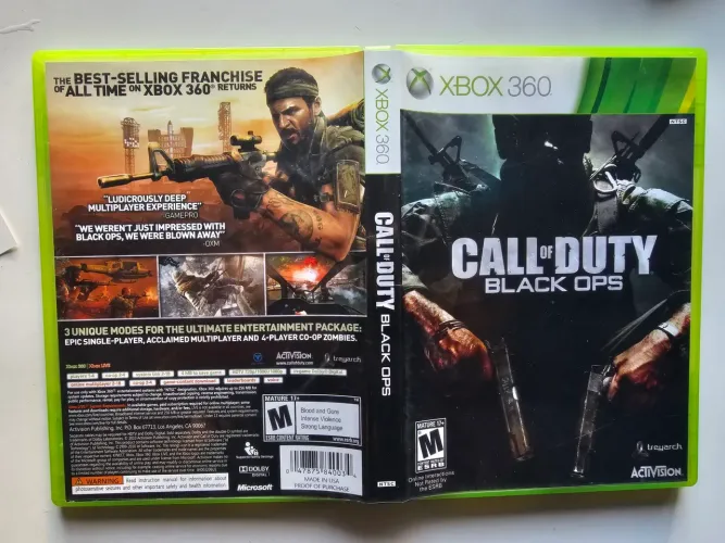 Jogos Originais Xbox 360 Halo Reac e Call of Duty Black ops