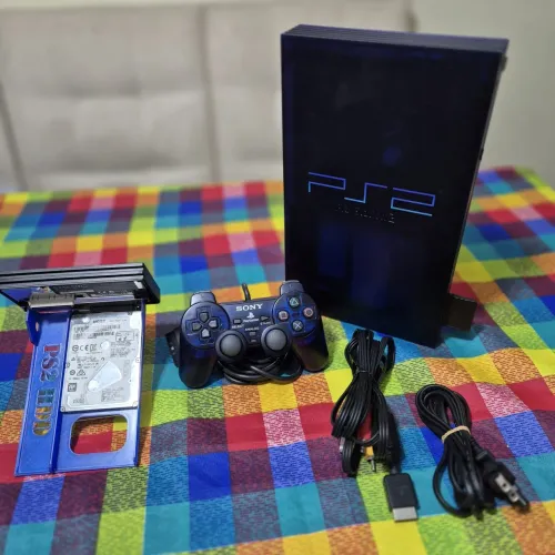 PlayStation 2 Midnight Blue + HD 500GB + Adaptador SATA + Memory Card