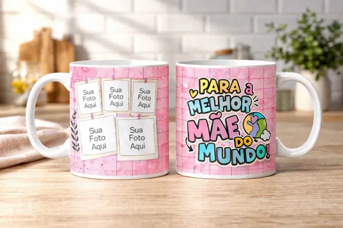 Dia das Mães - Caneca Personalizada com Foto - Presente - Homenagem