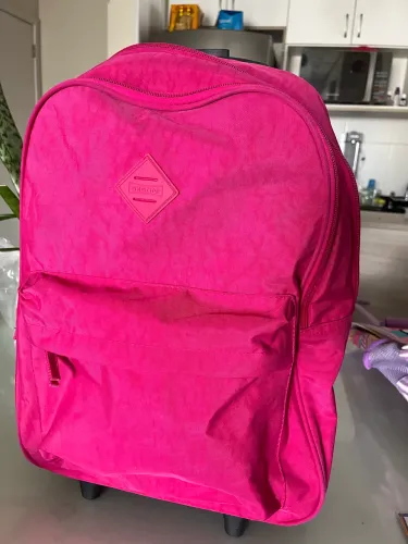 Mochila de rodinha sestini pink novíssima 
