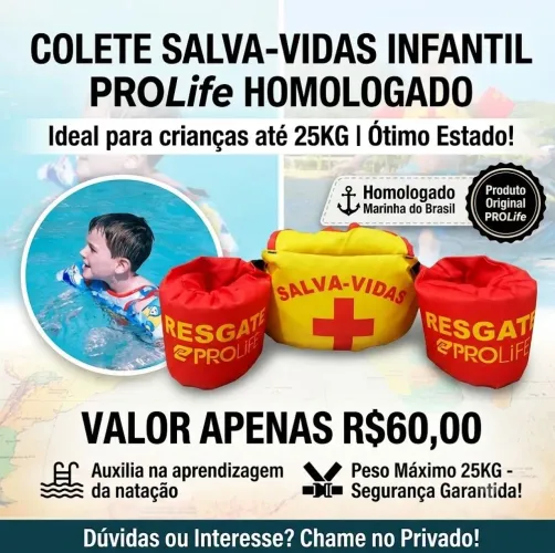 COLETE SALVA-VIDAS INFANTIL