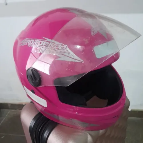 Capacete Protork Rosa Almofadado