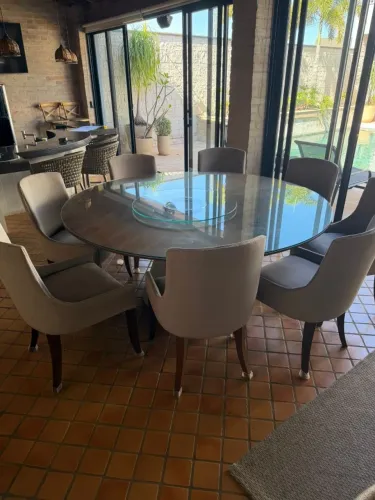 Mesa De Assinatura Redonda Alto Padrão 8 Lugares