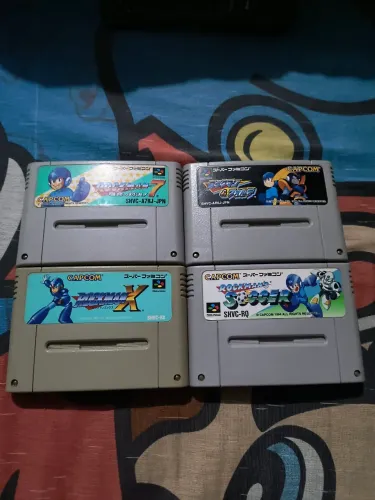 4 Jogos Originais Rockman (Soccer, X, 7 e Bass)