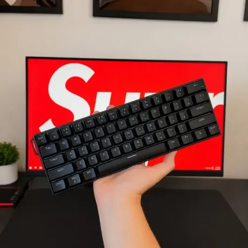 Teclado Mecânico Gamer NK61 RGB 60% Compacto USB-C (LACRADO)