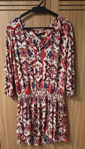 Vestido midi boho Forever 21 tamanho G 