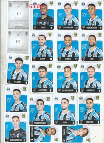 FIGURINHAS TIME GREMIO 2024/2018 - 55.00 CADA 