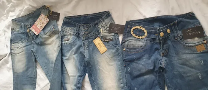 Kit 3 Calças Skinny Novas Com Etiqueta - Tam 40 (Forma Pequena)
