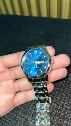 ? Relógio de Luxo - Aço Premium + Mostrador Azul Royal por R$ 300! Frete Grátis! ? 