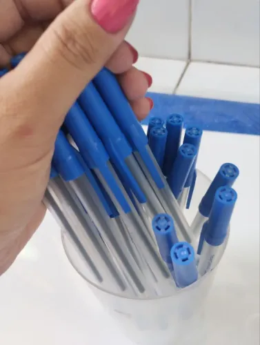 Caneta Kilometrica Azul Paper Mater
