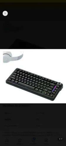 Teclado freewolf f75 preto