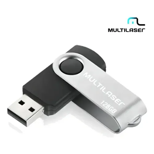 Pendrive 128GB Multilaser Twist PD591 Usb 2.0 Novo Loja Coimbra Computadores