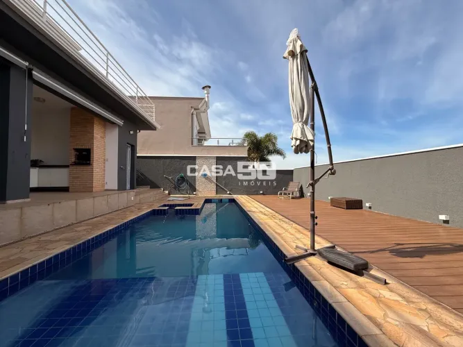 Sobrado para locação no Swiss Park Campinas com 4 dormitórios, área gourmet e piscina