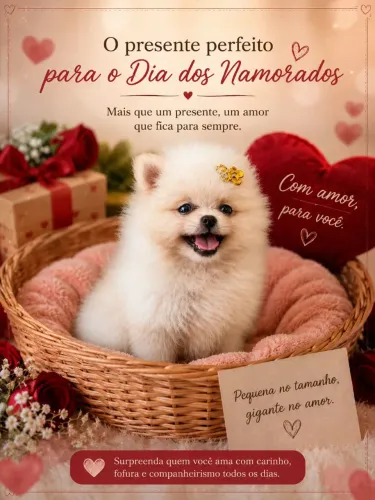 Spitz Alemão Anã - O Presente Perfeito para o Dia dos Namorados